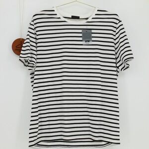 ATM Anthony Thomas Melillo Mens Striped Cotton T-Shirt Size XL Crew Neck Casual